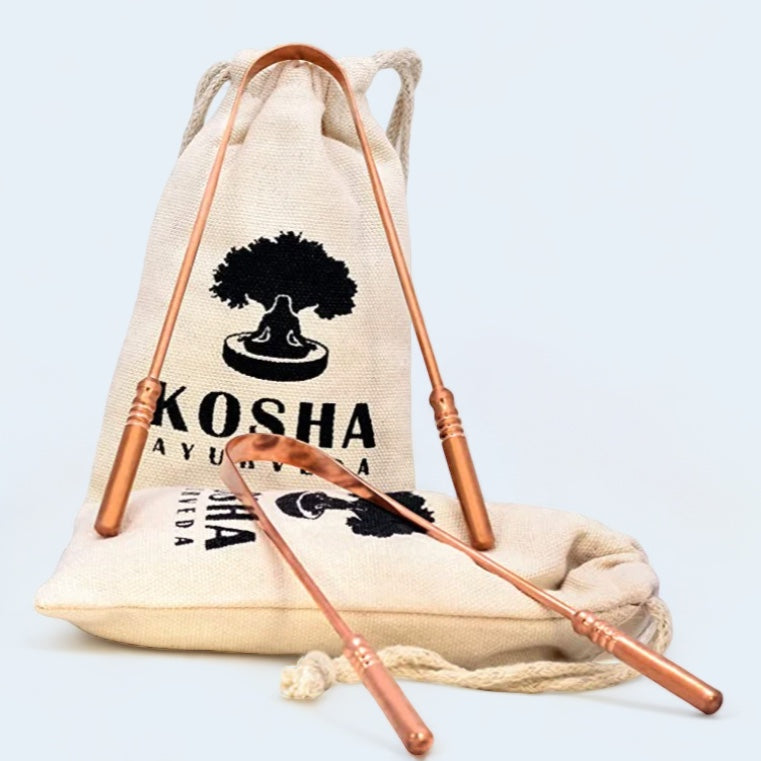 Kosha Ayurveda Copper Tongue Scraper/Cleaner with Handle - Warrior Goddess