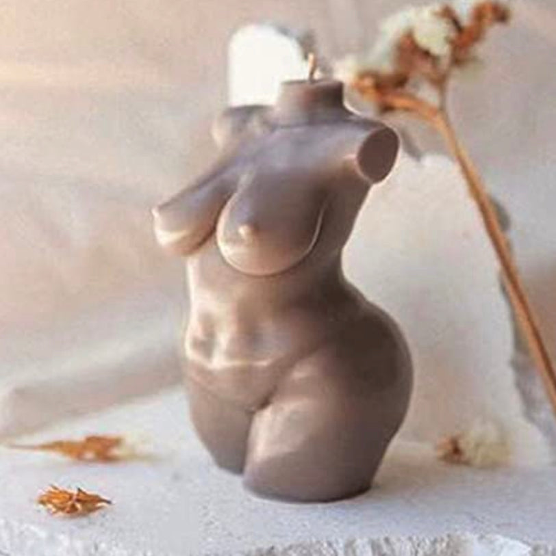 Vegan Soy Wax Candle, Fat Naked Woman - Warrior Goddess